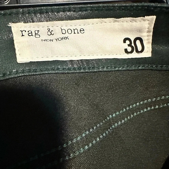 Rag & Bone Casey High-Rise Ankle Flare Coated Pine Grove NWT size 30 - Picture 10 of 10